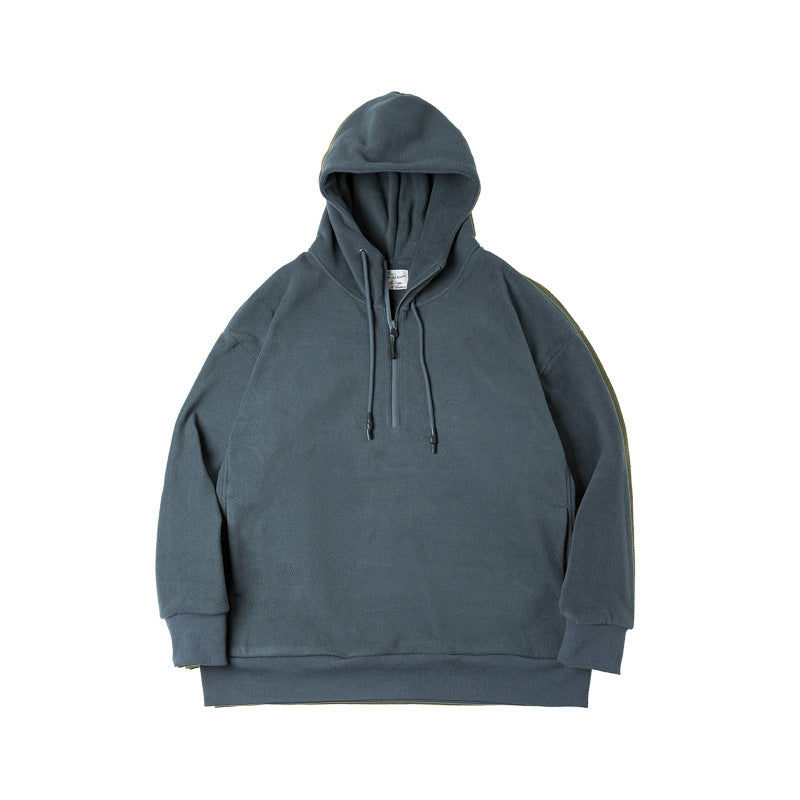 Retro-Sweatshirt mit Reißverschluss und Fleece-Futter