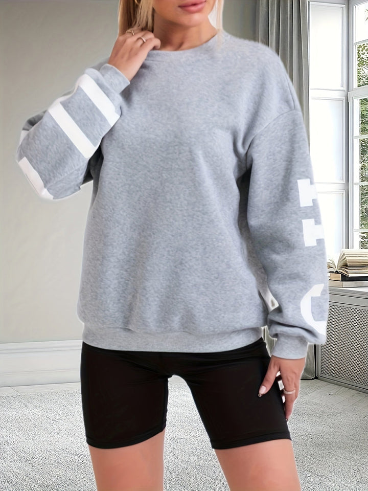Drune | Überdimensioniertes Sweatshirt mit "chicago"-druck Baumwollmischung Lässig und Trendy