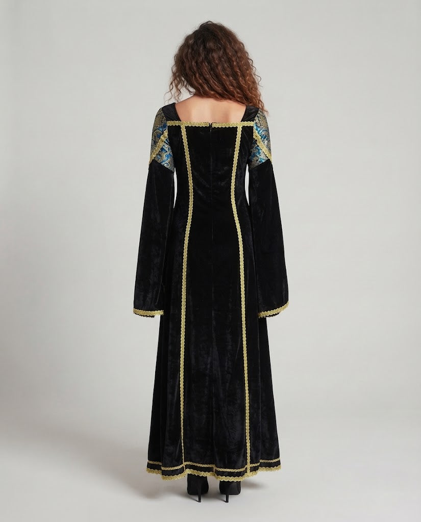 Frauen Elegantes Abendkleid mit Raffinierten Ärmeln Drune