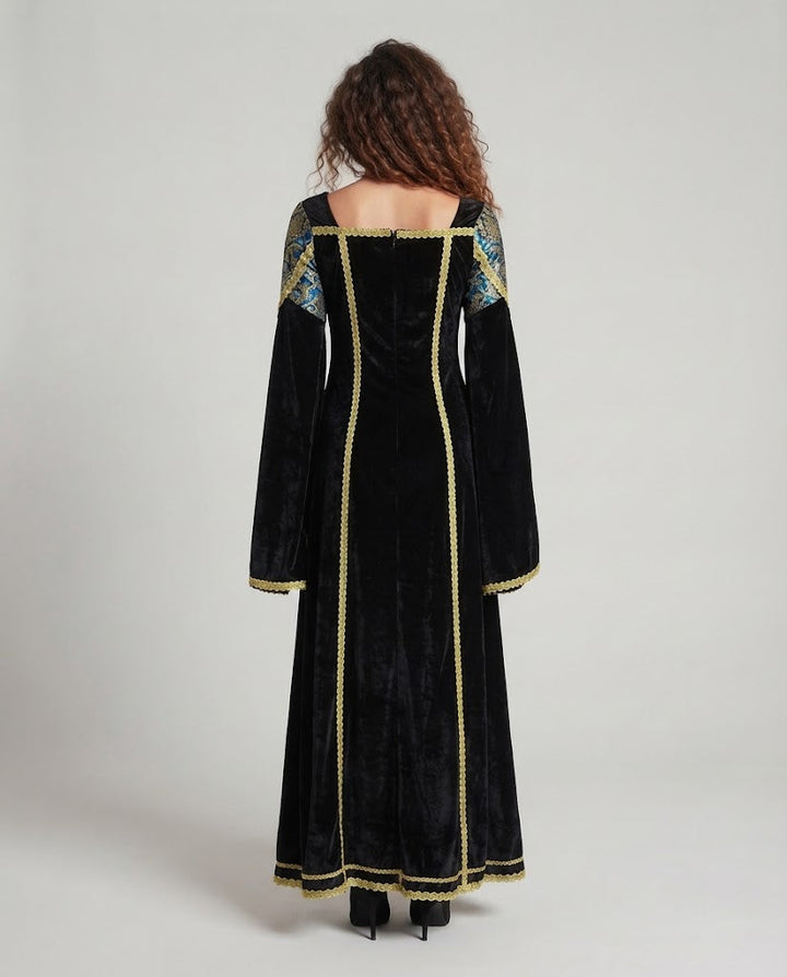 Frauen Elegantes Abendkleid mit Raffinierten Ärmeln Drune
