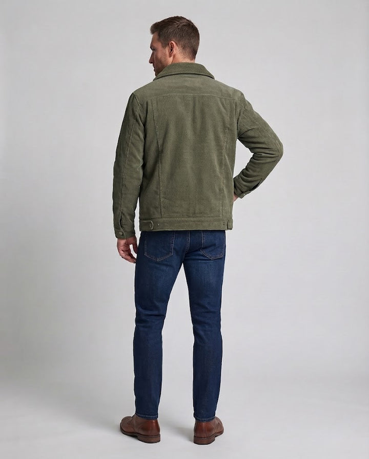 Herren Weiche Cordjacke mit Teddy-Innenfutter Drune