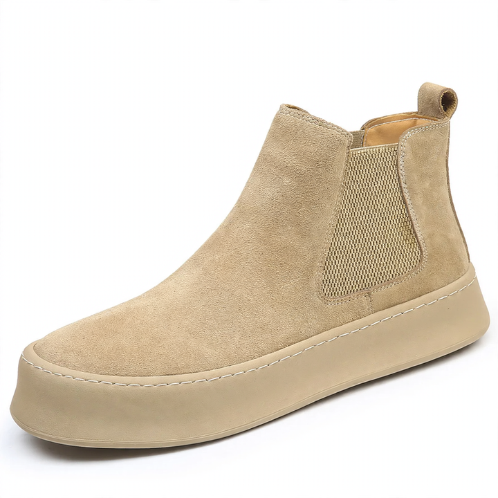 Herren-Chelsea-Stiefel aus Echtleder, gefüttert
