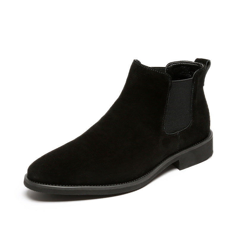 Herren-Chelsea-Boots, Leder, gefüttert, S18-J