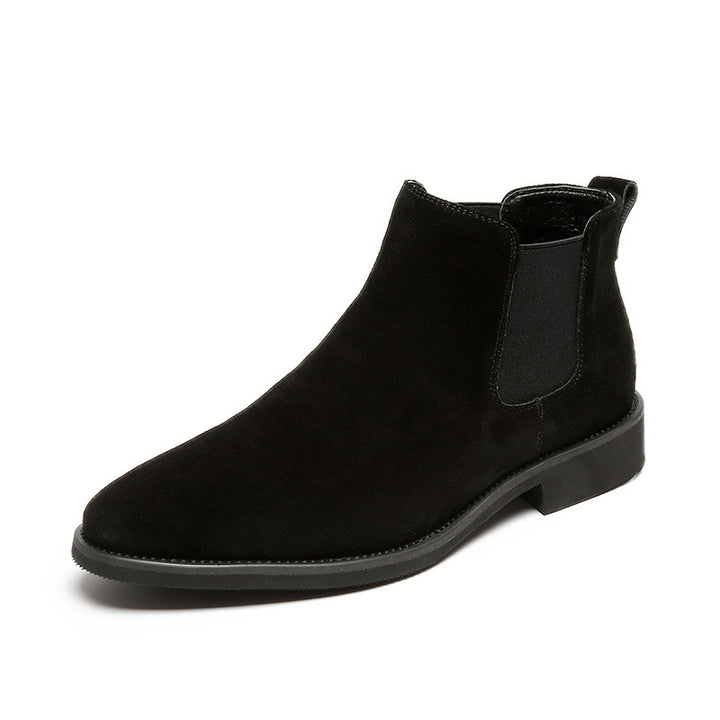 Herren-Chelsea-Boots, Leder, gefüttert, S18-J