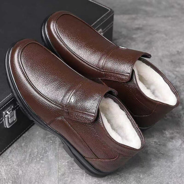 Gefütterte Herren-Winterstiefel mit Lammfell-Futter