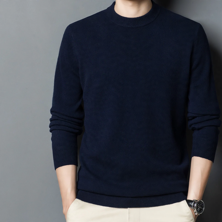 Herren-Wollpullover, Rundhals, dick, große Größen