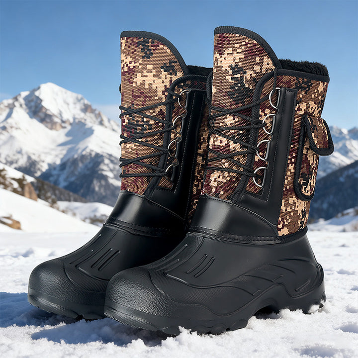 Hohe Herren-Winterstiefel zum Hineinschlüpfen