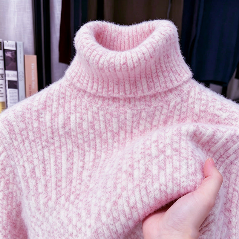 Herren-Rollkragenpullover mit Wollanteil und Futter