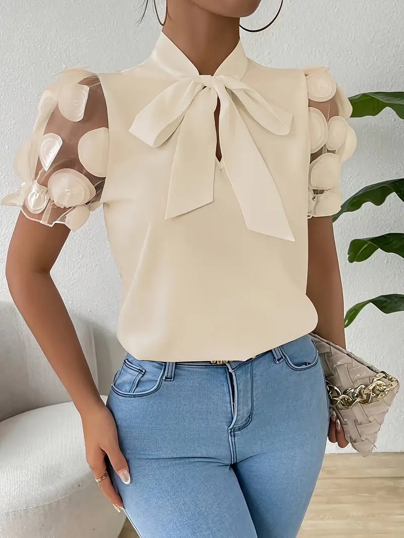 Drune | Bluse mit Transparenten Puffärmeln
