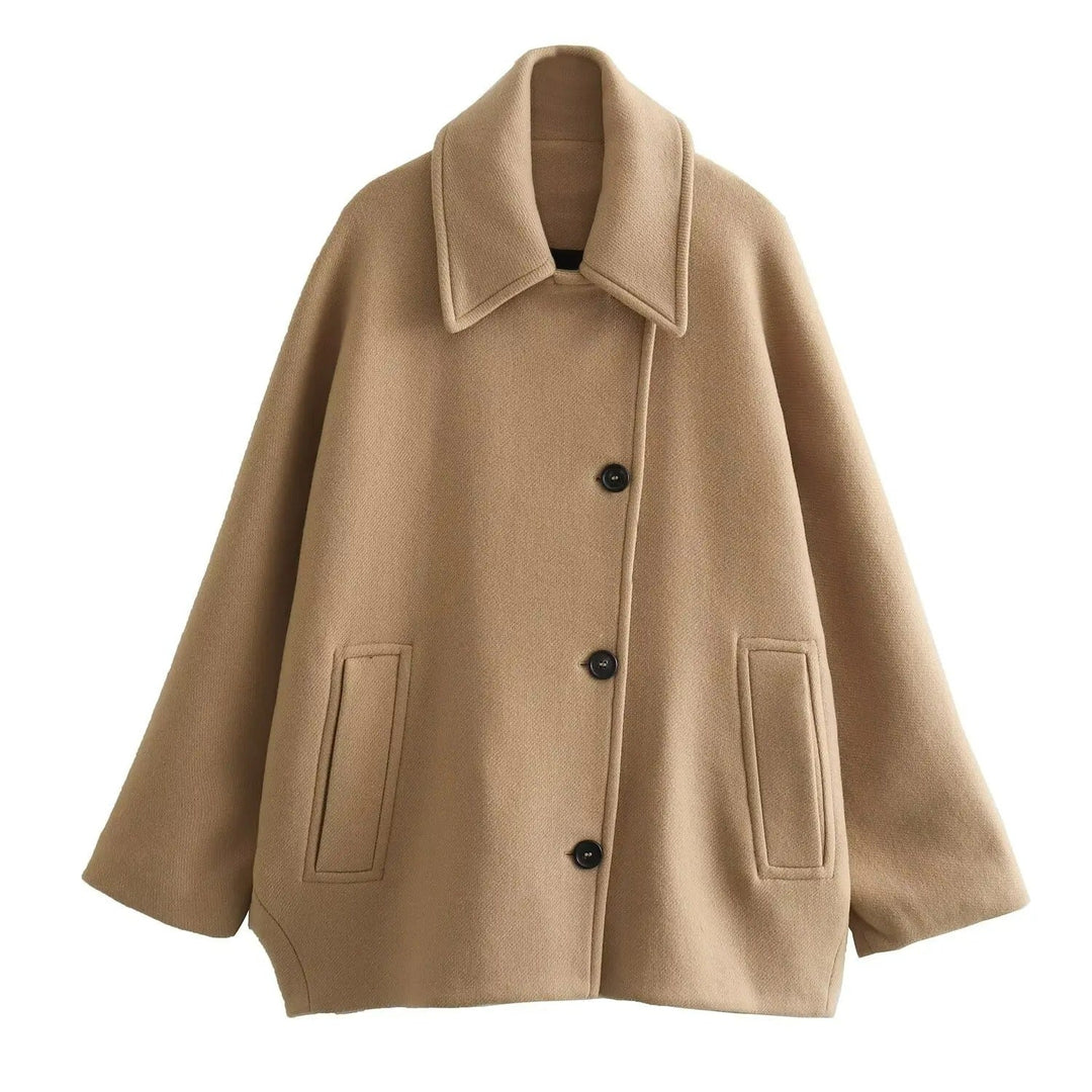 Drune | Kurzjacke im Trend mit Polo-Kragen und Capärmeln aus Mischgewebe