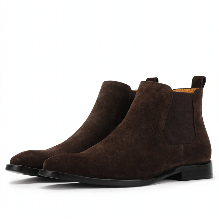 Chelsea-Stiefel für Herren, Leder, mittelhoher Schaft