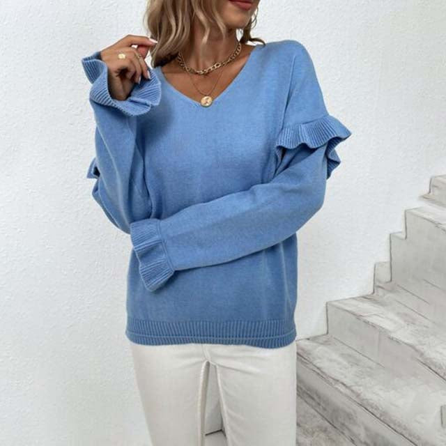 Drune | Einfarbiger Strickpullover Für Kalte Tage