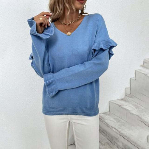 Drune | Einfarbiger Strickpullover Für Kalte Tage