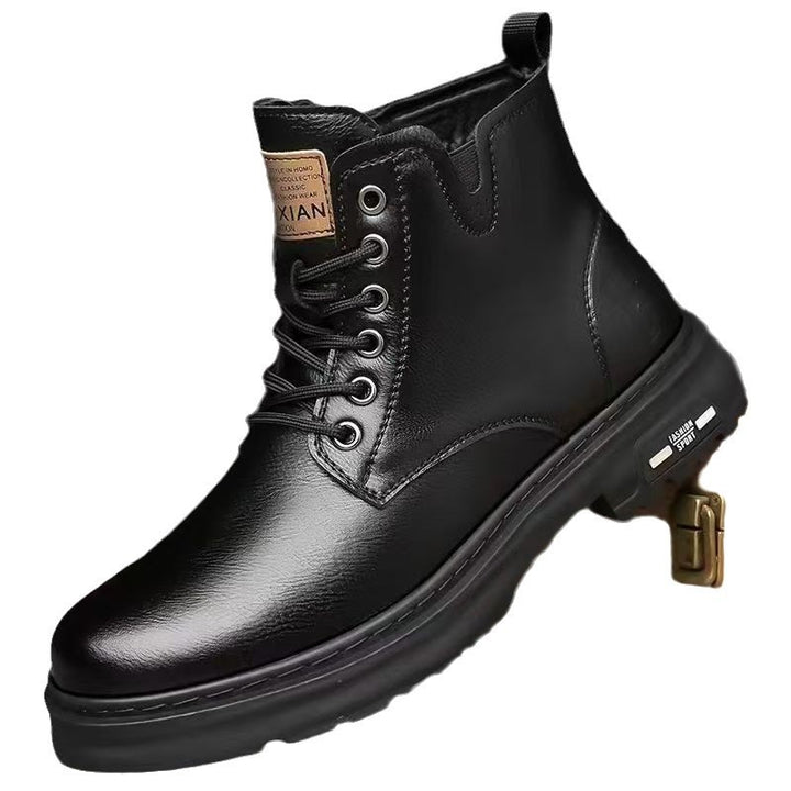 Herren-Stiefel aus Rindsleder, gefüttert