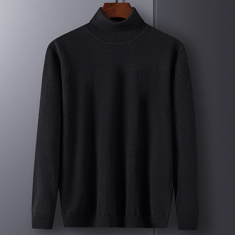Herren-Kaschmirpullover, Rollkragen, körperbetonter Schnitt