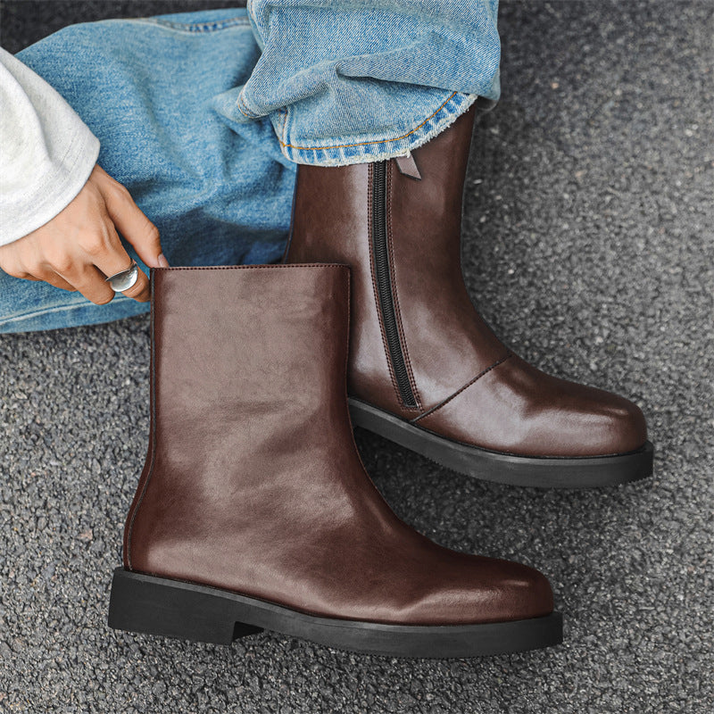Herren-Chelsea-Boots, eckige Zehenpartie, Modell 66630-J