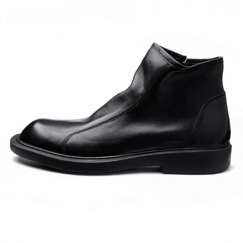 Herren Chelsea-Stiefel aus Rindsleder, flacher Absatz