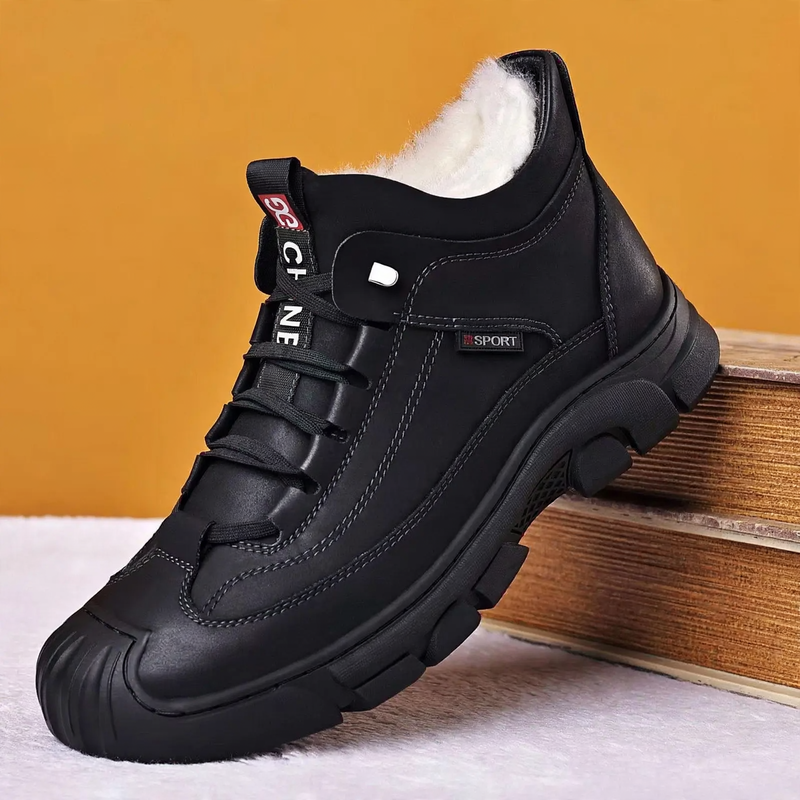 Herren-Winterstiefel, gefüttert, mit dicker Sohle