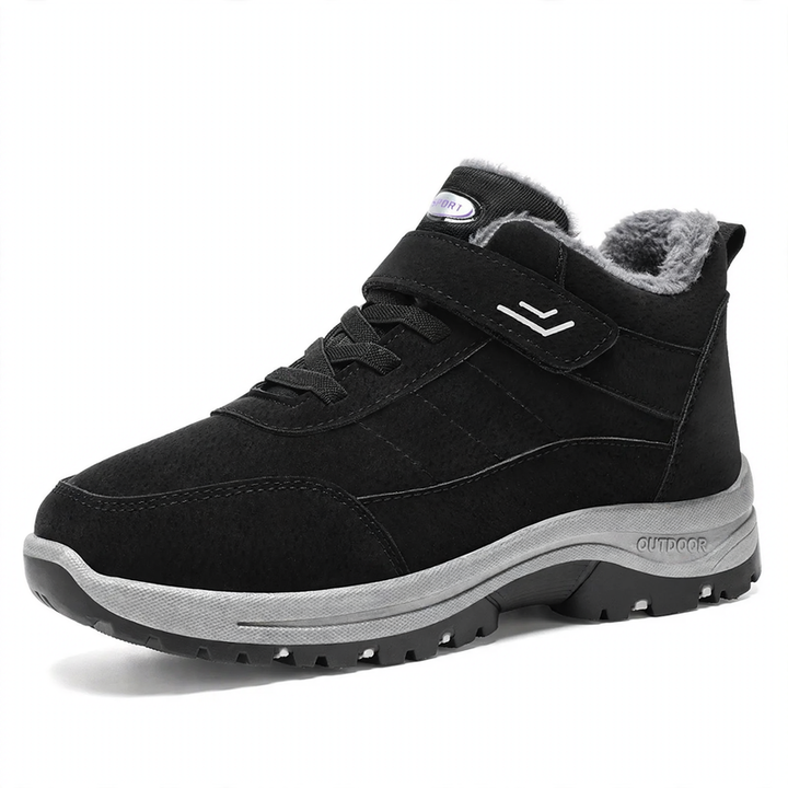 Gefütterte Unisex-Winterstiefel mit Klettverschluss
