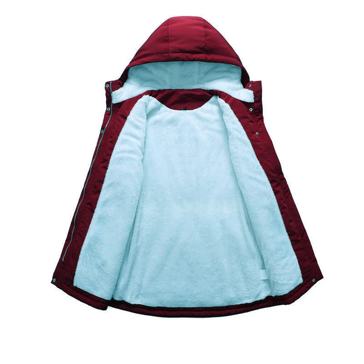 Drune | Damen Fleecejacke mit Kapuze und Kordelzug