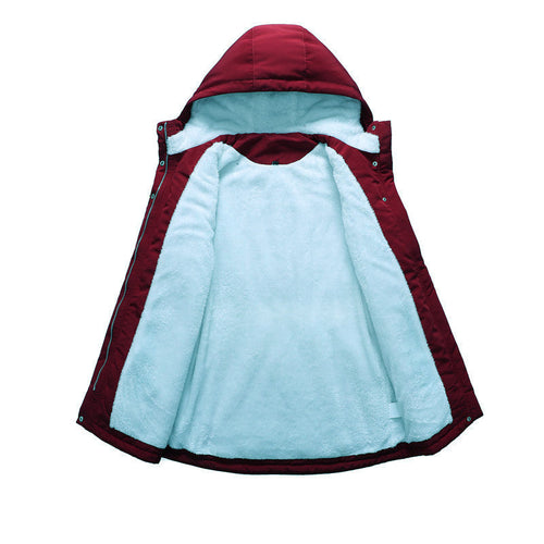 Drune | Damen Fleecejacke mit Kapuze und Kordelzug