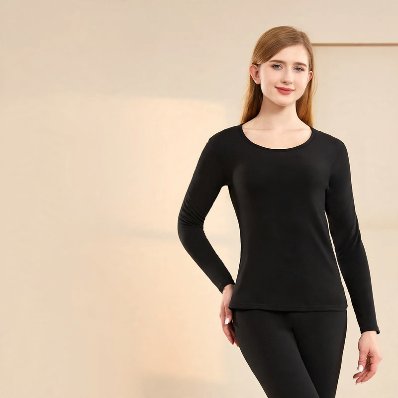 Unisex Thermounterwäsche-Set, gefüttert, Rundhals