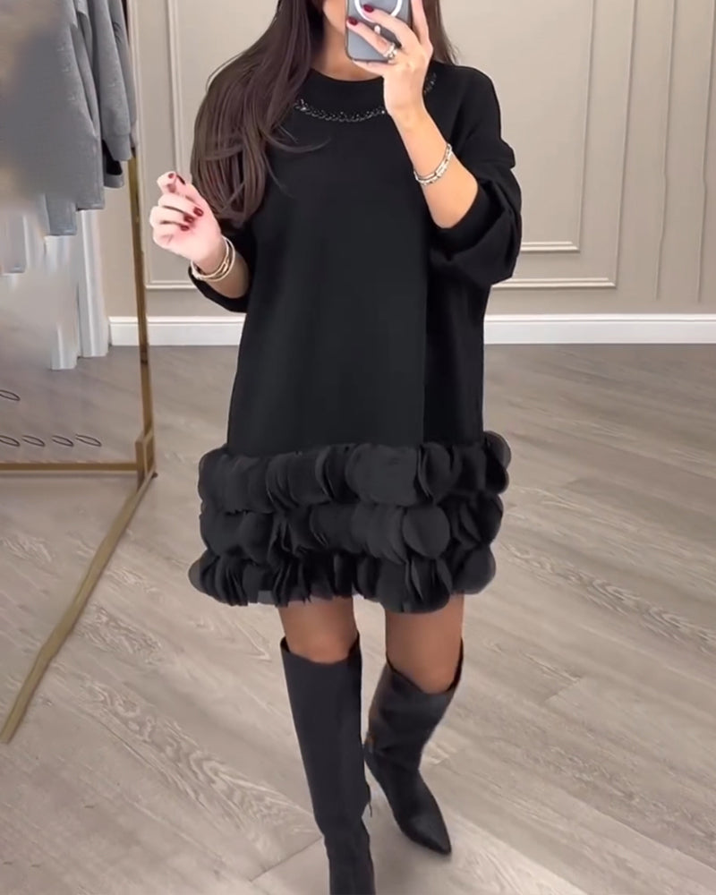 Drune | Kleid mit Patchwork Blütenblättern