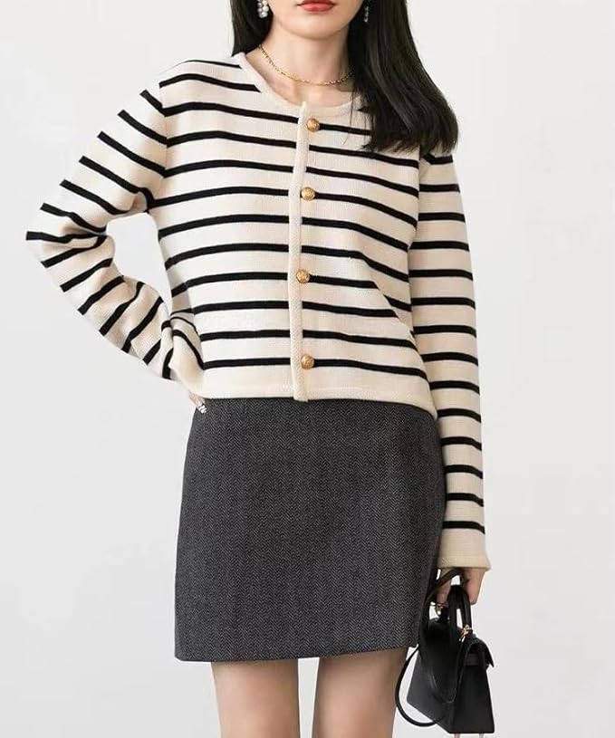 Drune | Cozy striped knit sweater for autumnal layered looks