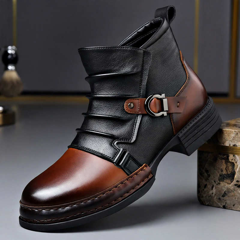 Herren-Stiefeletten im Chelsea-Stil mit seitlichem Reißverschluss