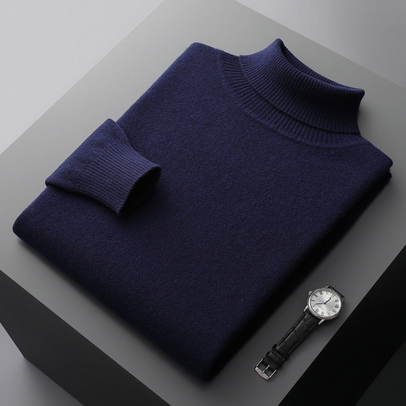Herren-Wollpullover, Rollkragen, 100% Wolle
