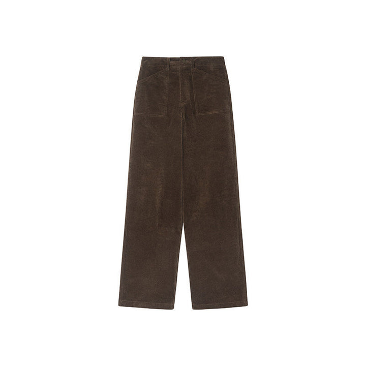 Elastische Damen-Cordhose, gerade geschnitten