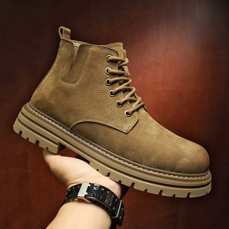 Modische Herren-Lederstiefel im Retro-Stil