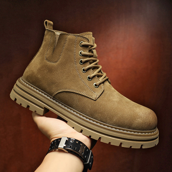 Modische Herren-Lederstiefel im Retro-Stil