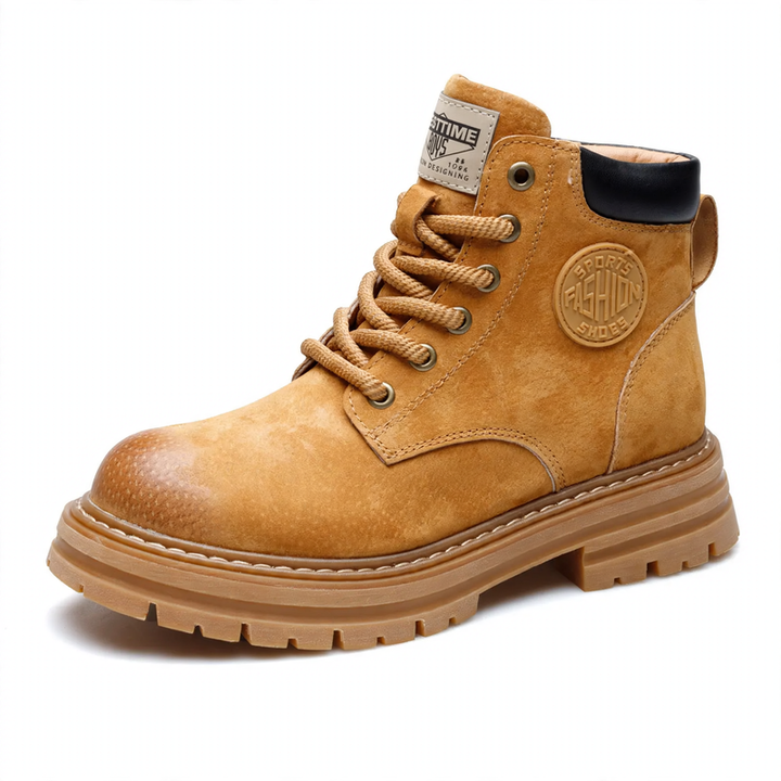 Robuste Schnürstiefel aus Schweinsleder, Unisex