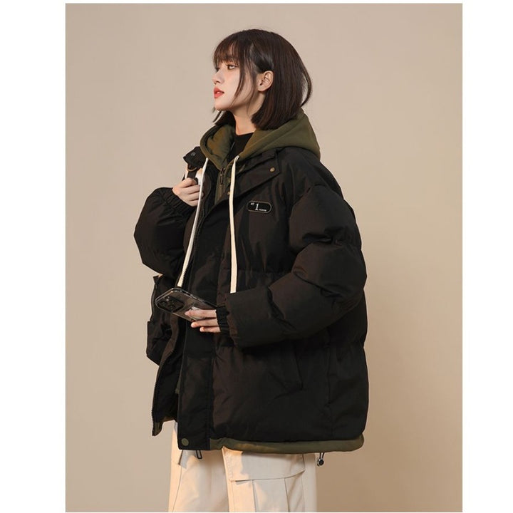 Gefütterte Damen-Winterjacke im Lagen-Look