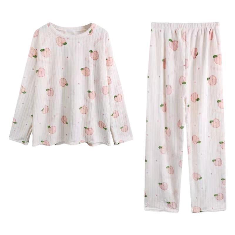 Flauschiger Korallenfleece-Schlafanzug mit Bärenmotiv