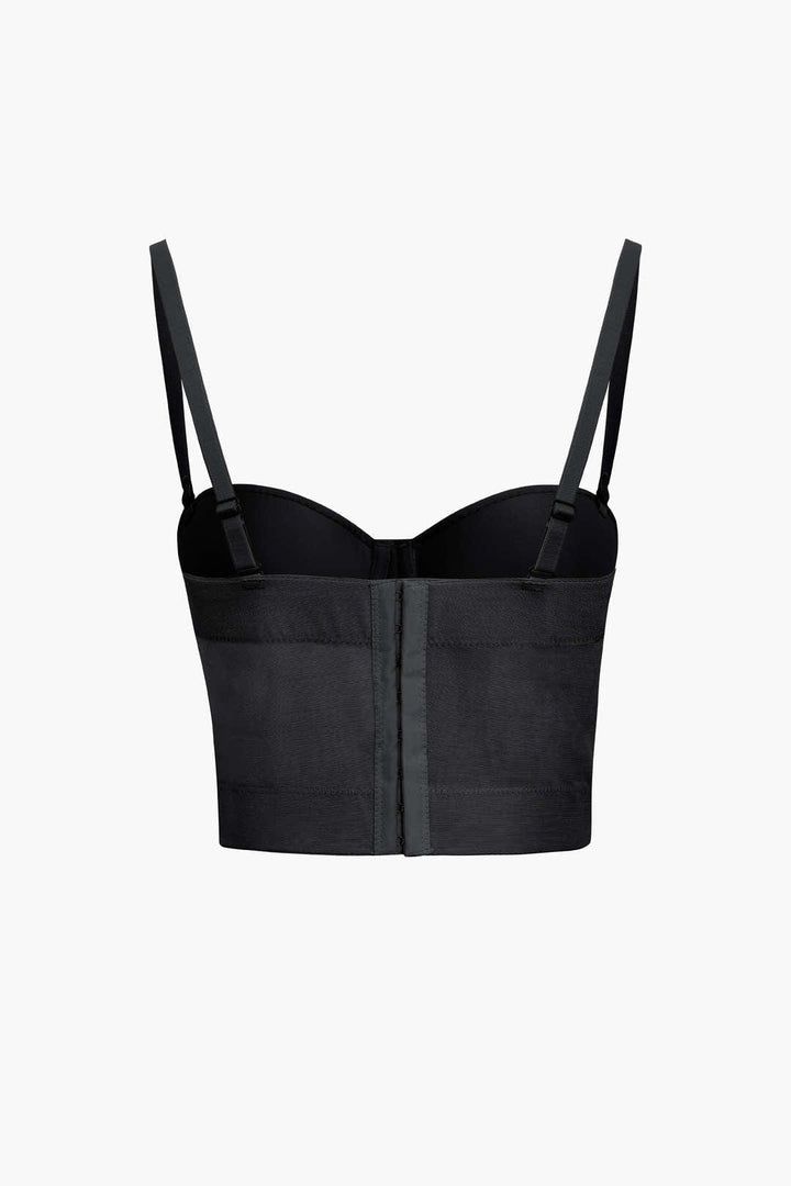 Drune | Figurbetontes Bustier Top Mit Bügel Cups Und Transparenter Mesh Struktur