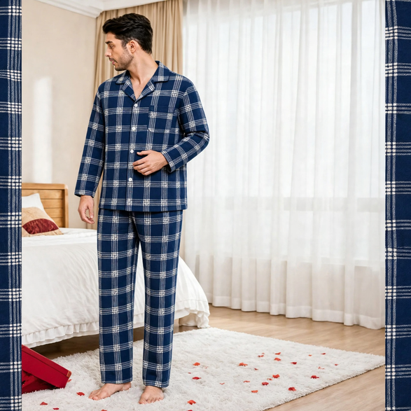 Weihnachts-Schlafanzug-Set für die Familie, kariert