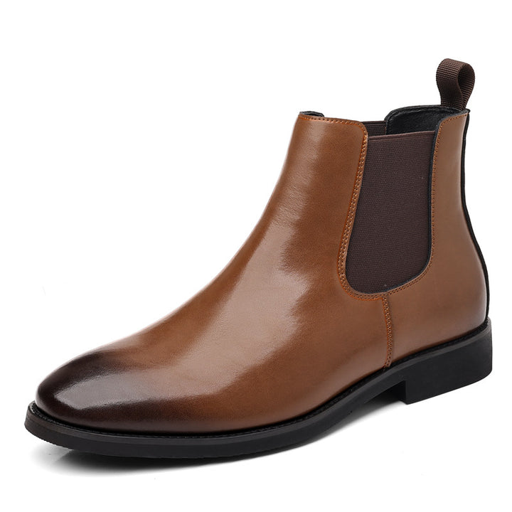 Herren-Chelsea-Stiefel, Vintage-Stil, Blockabsatz