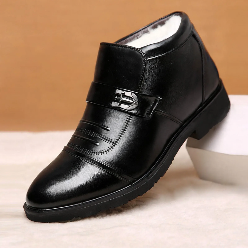 Herren-Winterstiefel, gefüttert, rutschfest, Business-Casual