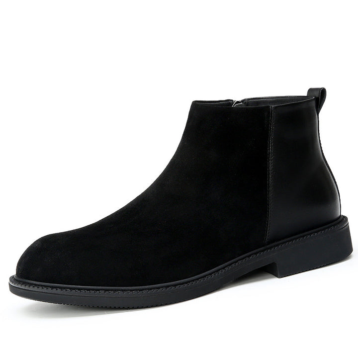 Gefütterte Herren-Lederstiefel, Schnürstiefeletten