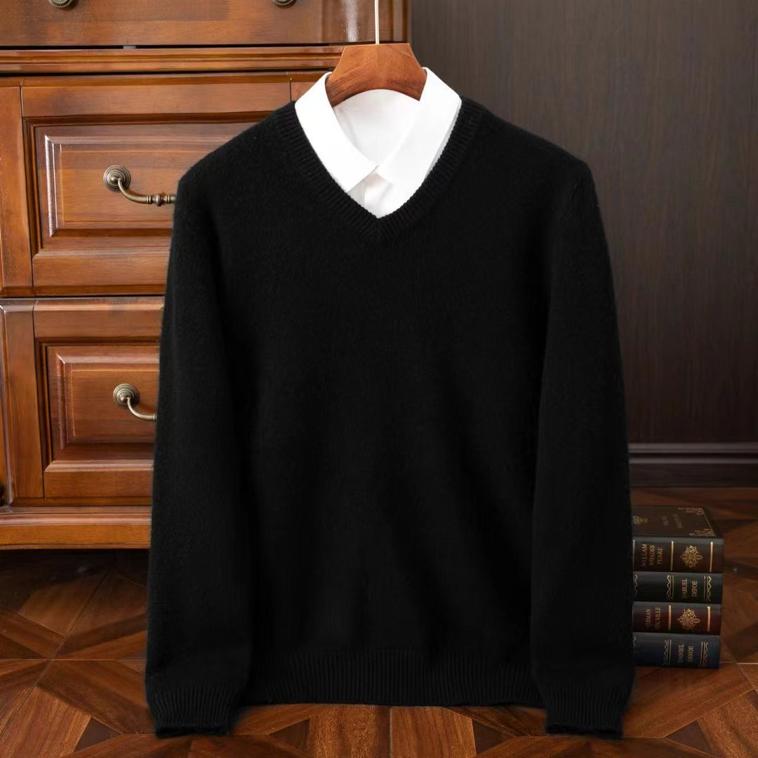 Klassischer, dicker Herren-Wollpullover