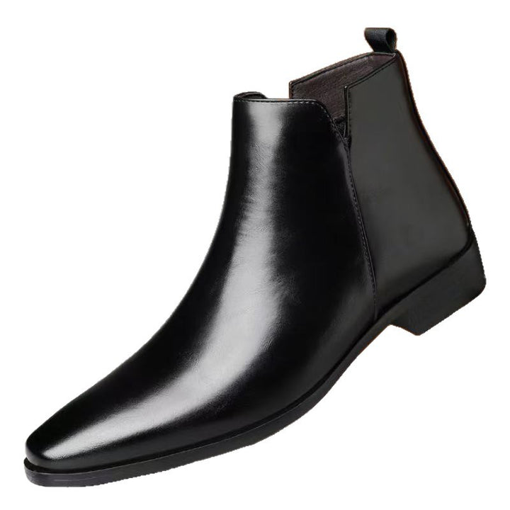 Herren-Chelsea-Boots, hoch, Kunstleder