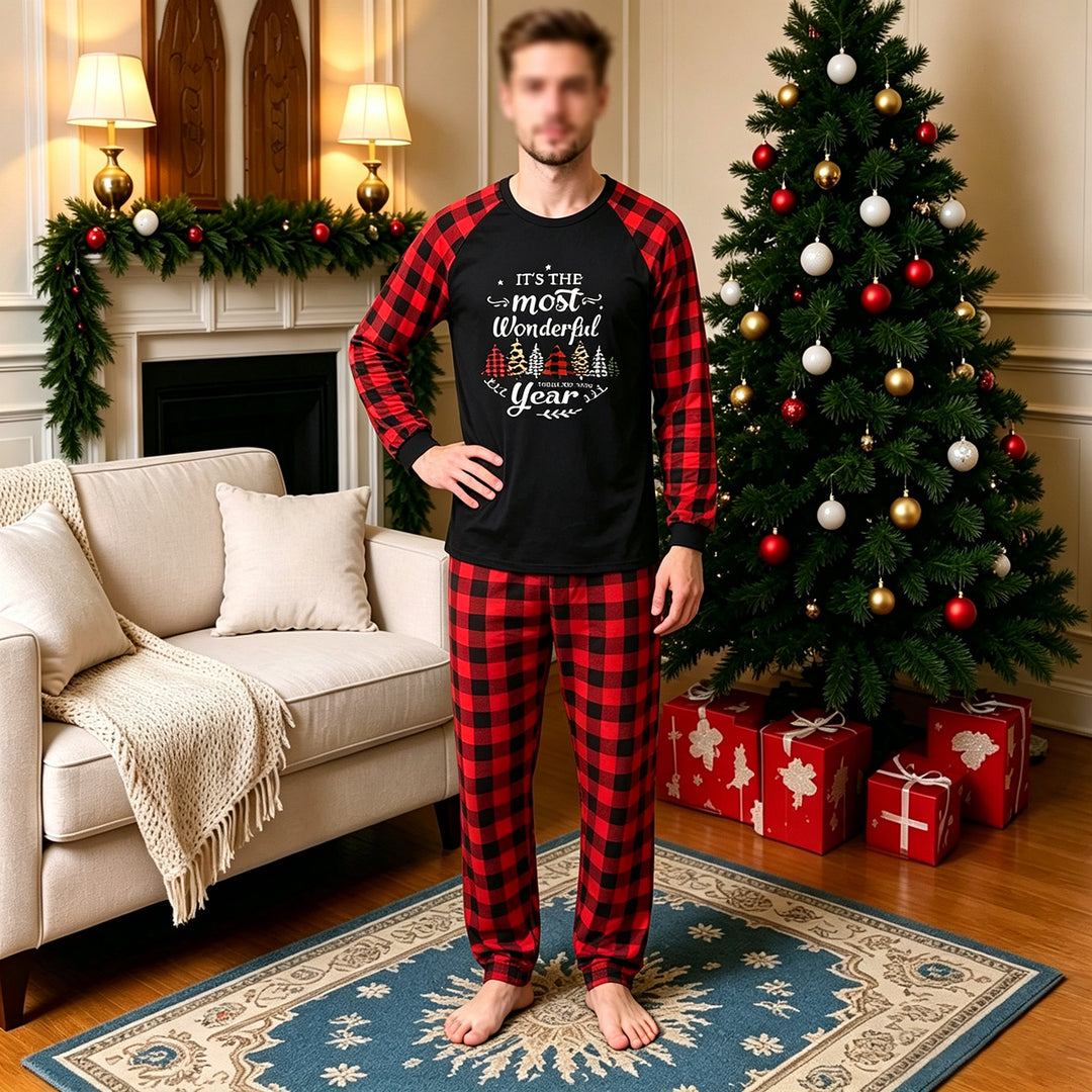 Weihnachts-Schlafanzug-Set für die ganze Familie