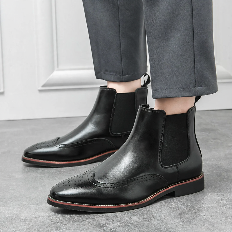 Modische Herren-Chelsea-Stiefel, spitz zulaufend