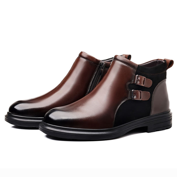 Herren-Chelsea-Stiefel, Rindsleder, Business-Stil