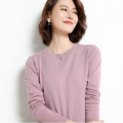Damen-Strickpullover, Stehkragen, lockere Passform