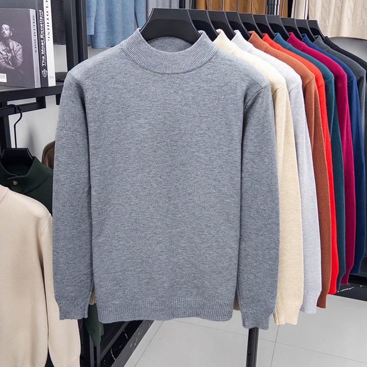 Herren-Rollkragenpullover aus reiner Wolle
