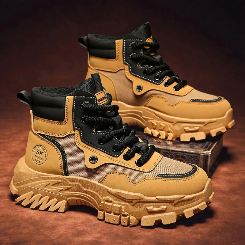 Gefütterte Herren-Winterstiefel, sportlich