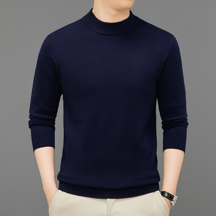 Herren-Strickpullover mit Stehkragen